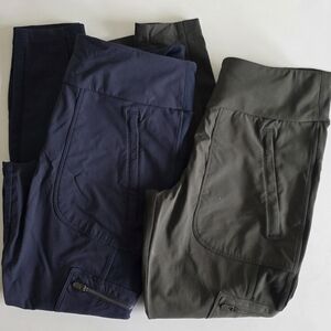 2 Pair Of Athleta Womens Hybrid Cargo Leggings - Size 6P (Petite)